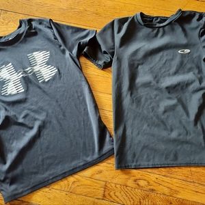 Under Armour & Champion C9 - black short sleeve shirts - dry wicking - athletic